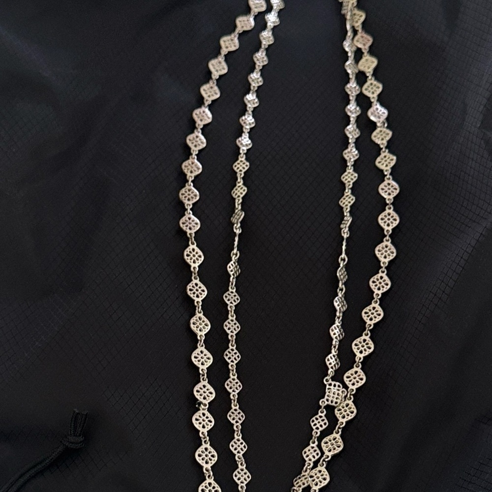 Stella & Dot Intricate Silver Necklace
